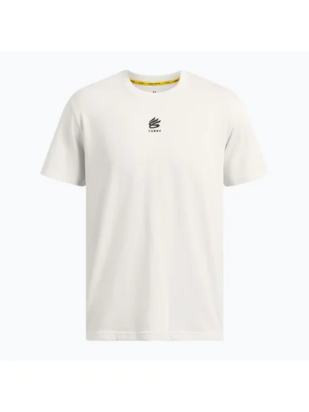 Мъжка тениска Under Armour Curry Hvyweight Logo white clay/black бяло