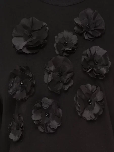 Φλοράλ μακρύς μπλούζα Comme Des Garçons Tao με απλικέ μαύρο