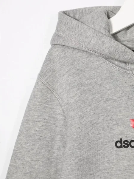 Bluza z kapturem dziecięca Dsquared2 szara