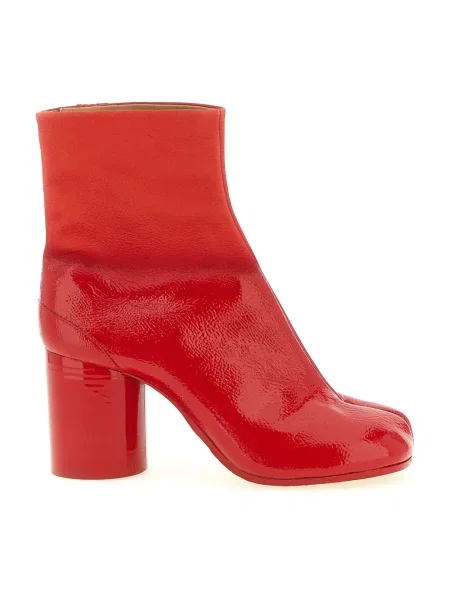 Buty do kostki Maison Margiela skórzane czerwone