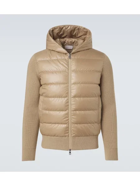 Cardigan Moncler de lână bej