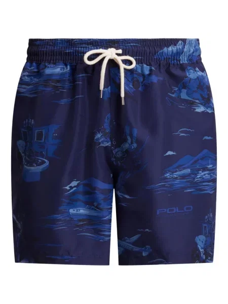 Ριγέ δερμάτινος κάλτσες Polo Ralph Lauren με κορδόνι μαύρο