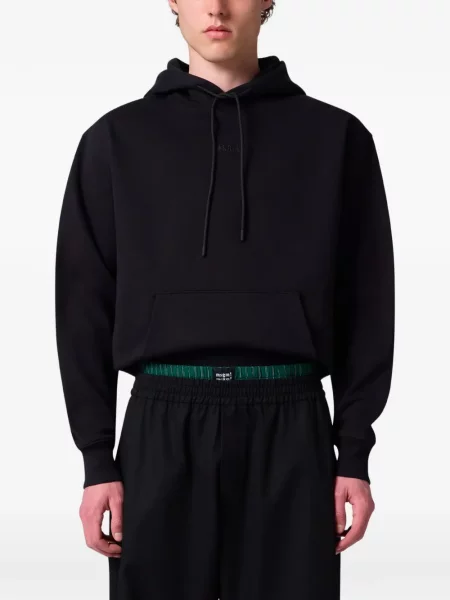 Hanorac cu glugă Msgm cu imagine cu cordon negru
