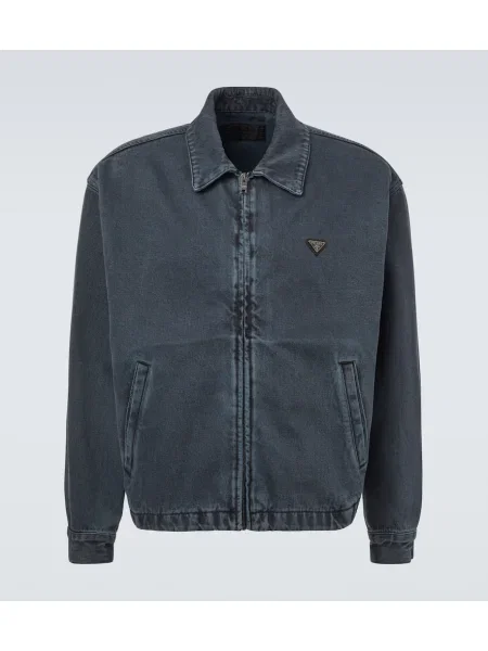 Denim jakna Prada siva