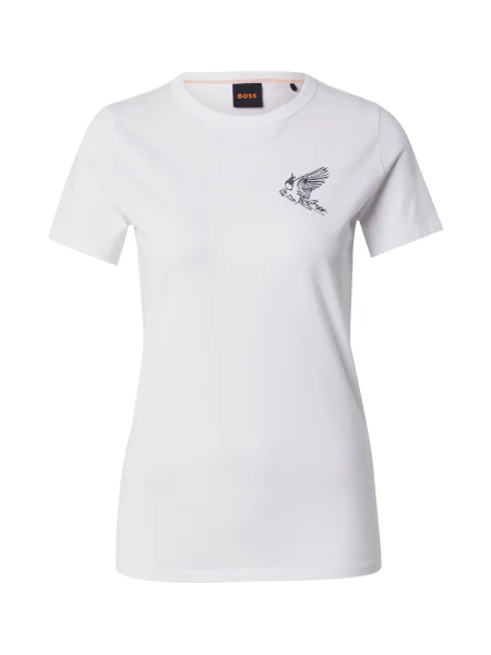 BOSS T-shirt Bež bijela