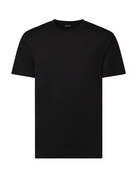 Tricou Zegna cu decolteu rotund negru