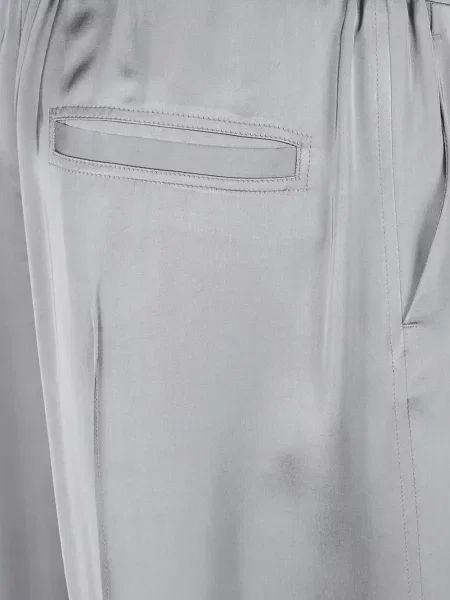 Pantaloni Jil Sander din satin gri