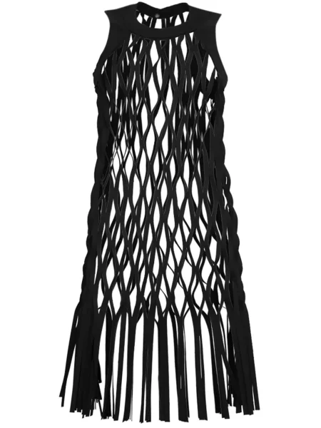 Rochie midi Sacai până la genunchi de costum negru