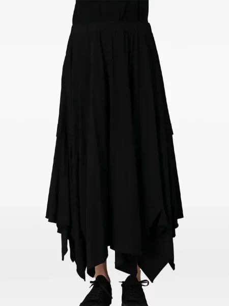Asymetrické drapované sukně Yohji Yamamoto černé