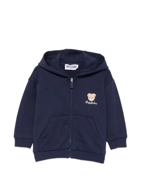 Bluza z kapturem dziecięca Moschino niebieska