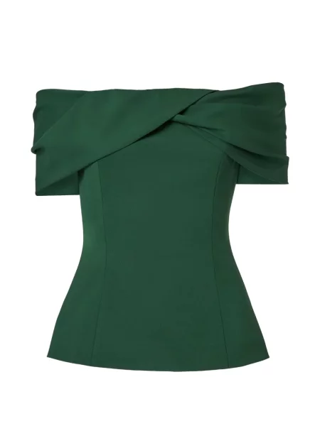 Bluză Carolina Herrera drapată verde