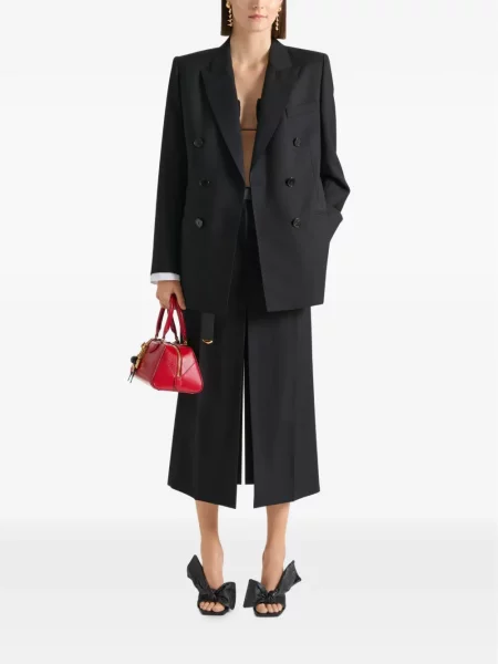 Fustă midi Givenchy de lână negru