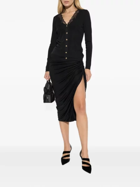 Cardigan Balmain din dantelă negru