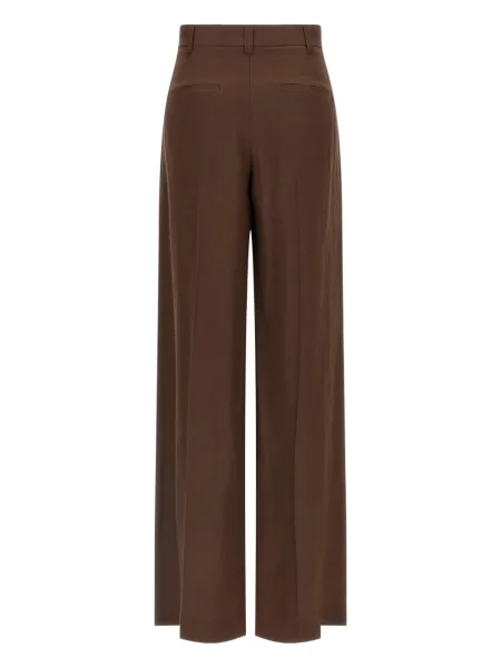 Pantaloni Brunello Cucinelli plisate maro