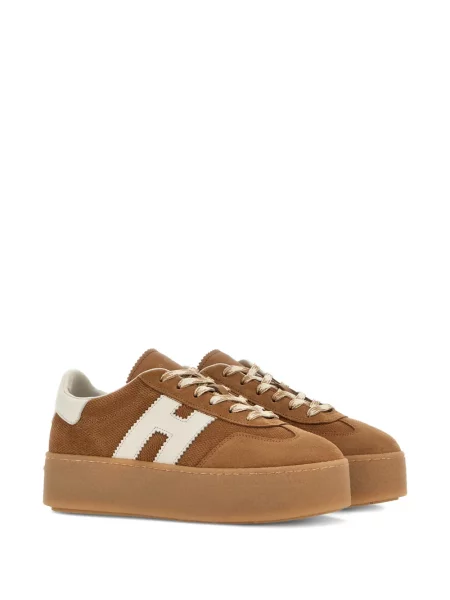 Sneakerși Hogan cu platformă maro