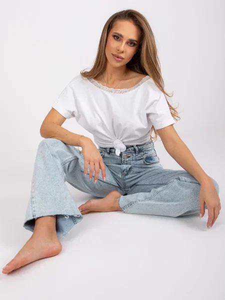 Блуза Fashionhunters бяло