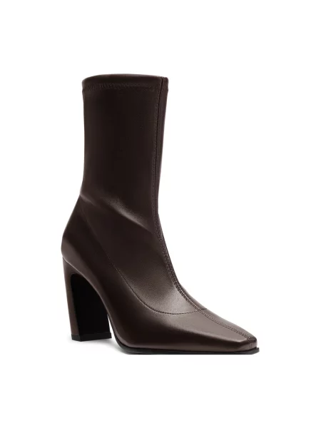 Botki Stuart Weitzman ze stretchu brązowe