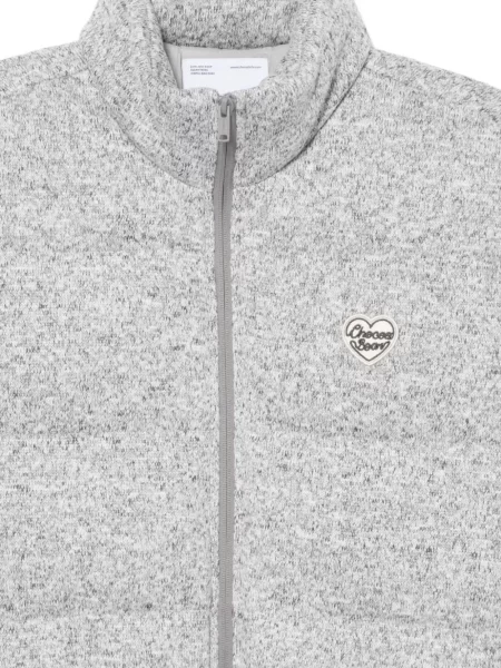 Geacă cu puf Chocoolate cu broderie gri