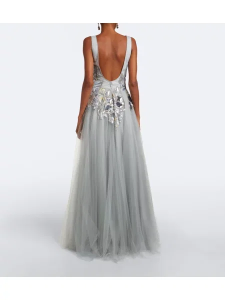 Rochie Costarellos din tul albastru