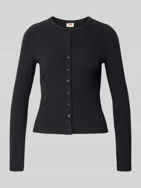 Kardigan rozpinany o kroju slim fit z mieszanka bawełny model RORY' Levi's czarny