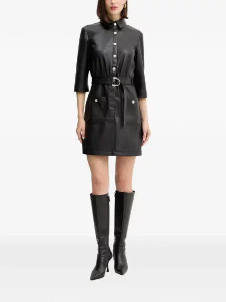 Cu centură rochie mini Morgan negru
