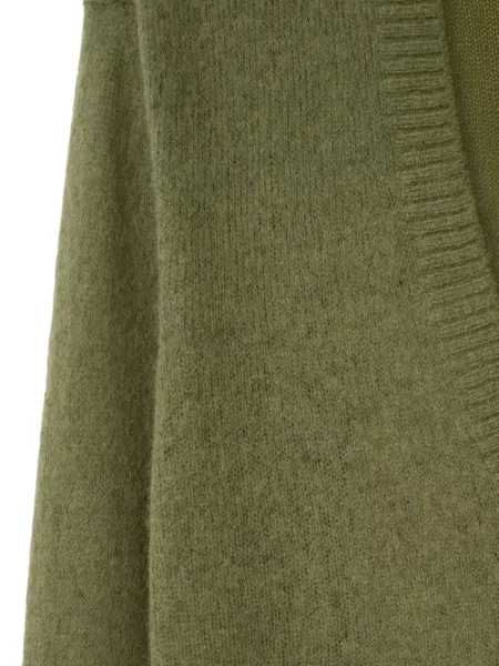 Sweter Burberry z dekoltem w serek zielony