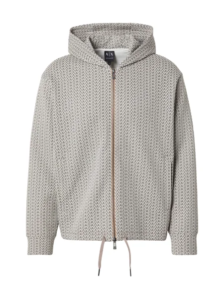 ARMANI EXCHANGE Mikina krémová / světle šedá černá