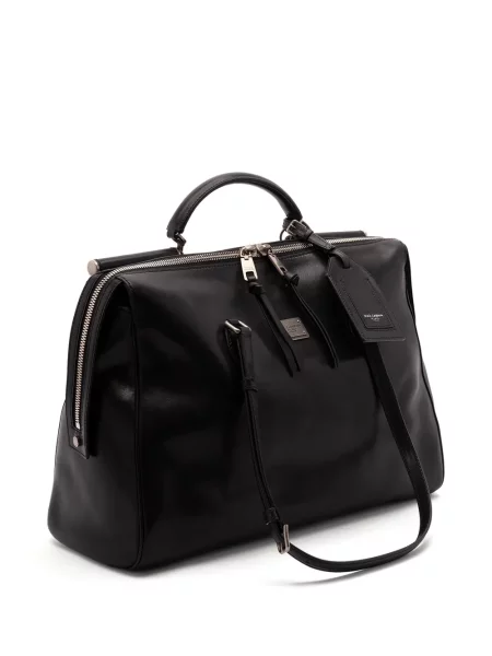 Iš natūralios odos lagaminas Dolce & Gabbana juoda