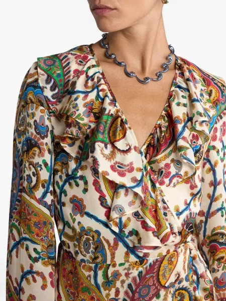 Rochie maxi Etro cu imagine cu model paisley de costum
