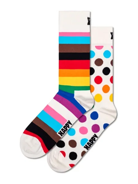Happy Socks Nogavice Pride modra / rdeča / črna bela