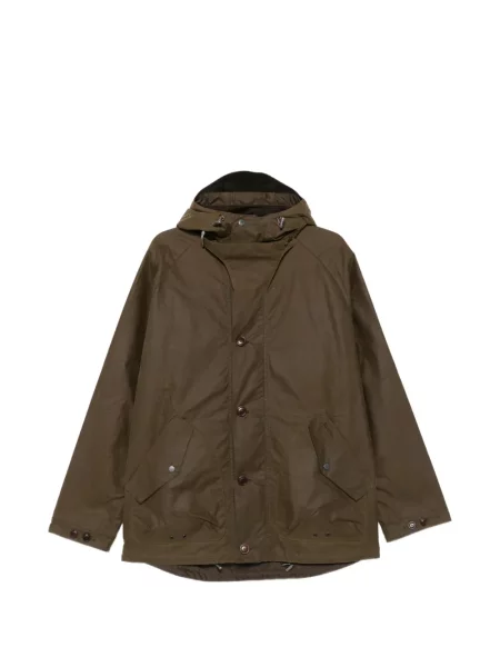 Palton Barbour cu glugă verde