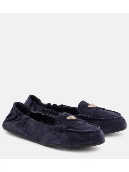 Loaferke Prada iz semiša modra