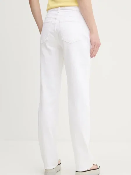 Džíny Abercrombie & Fitch medium waist bílé
