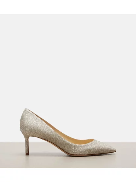 Pantofi cu toc Jimmy Choo auriu