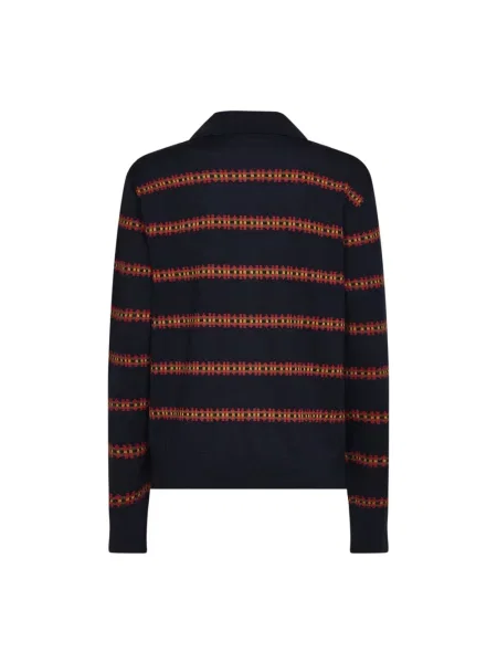 Koszulka polo Dries Van Noten wełniana niebieska