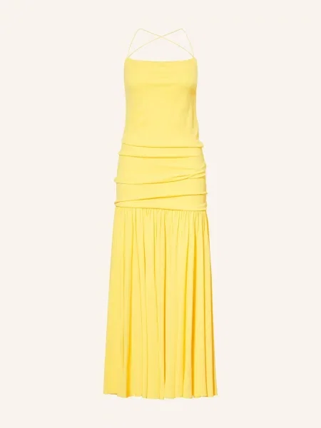 Jacquemus Večerní Šaty La Robe Abiha Z Jersey žlutá
