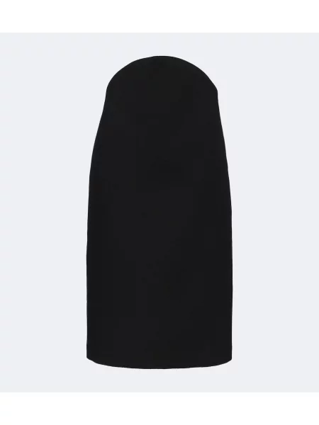 Fustă midi Jil Sander de lână negru