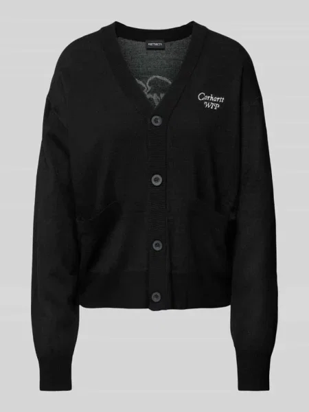 Carhartt WIP kardigan z domieszką wełny Harttbreaker Cardigan czarny