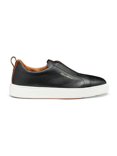 Sneakersy Santoni skórzane czarne