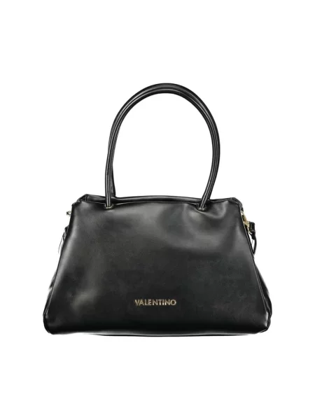 Lniana torebka Valentino Bags czarna