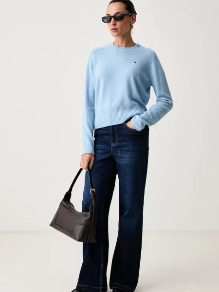 Tommy Hilfiger pulover volnen modra