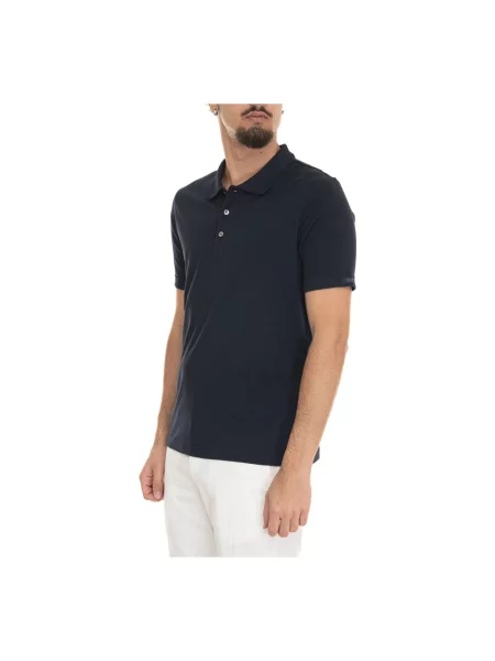Koszulka polo Fay z logo niebieska
