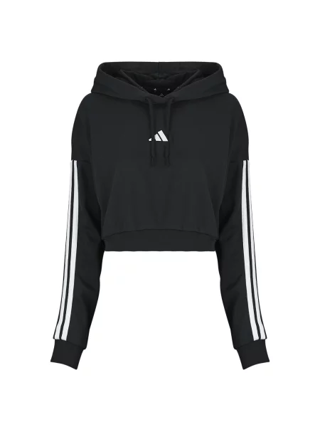Prugasta frotir ošišano sportska vesta Adidas crna