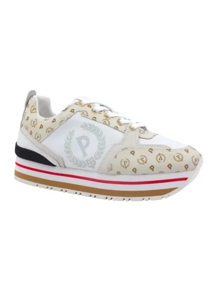 Sneakersy Pollini skórzane beżowe