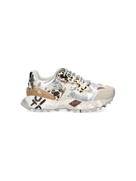 Tenisky Exé Shoes s leopardím vzorom sivá