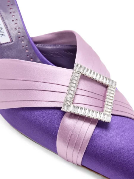 Papuci tip mules Manolo Blahnik violet