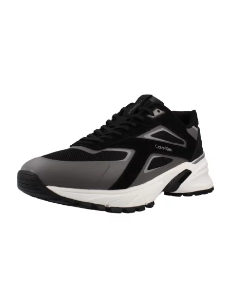 Pánske topánky Calvin Klein Hike Runner Stripe Mix Suede black/granite road čierna