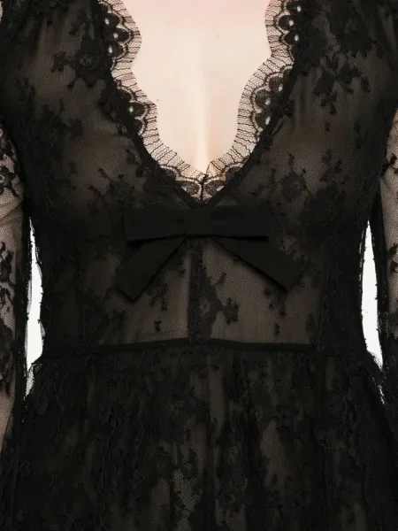 Rochie mini Alessandra Rich din dantelă de costum mini negru