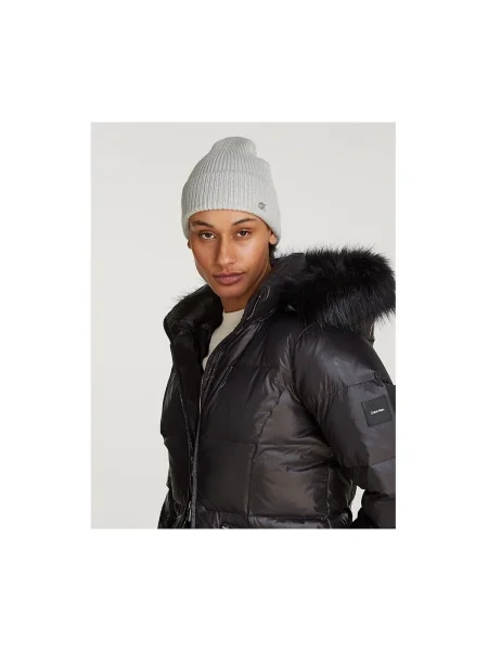 Căciulă Calvin Klein Jeans chunky alb