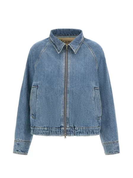 Kołnierzykowy kurtka koszulowa Herno niebieska